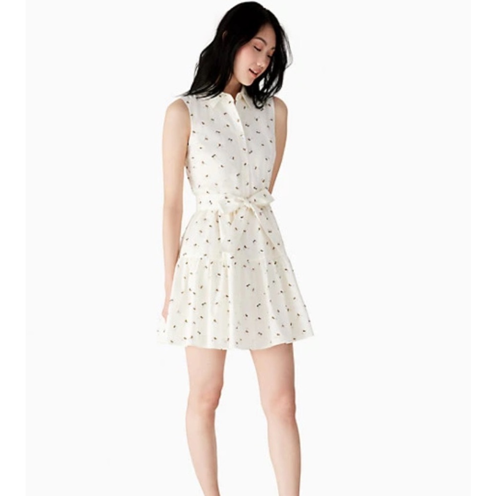 Kate Spade Cream Bee Dress size large